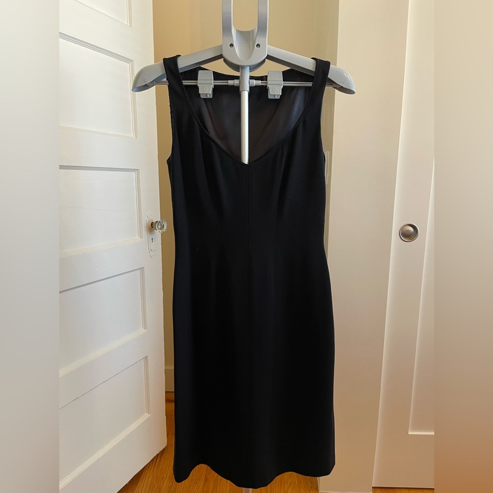 Elie Tahari Black Midi Dress